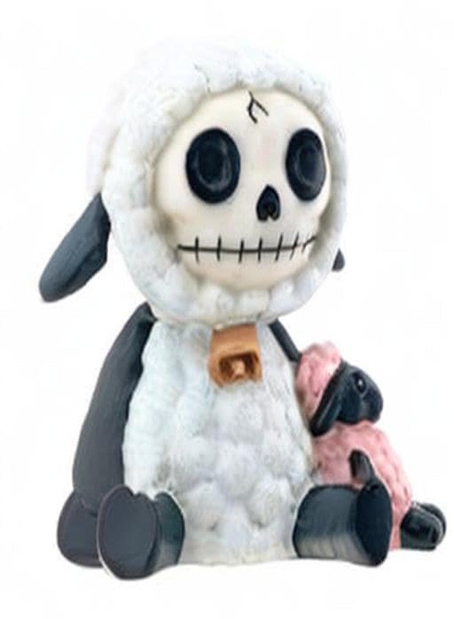 SUMMIT COLLECTION Furrybones Wooolee Signature Skeleton in White Sheep Costume with Small Pink Sheep Doll. - Image 2